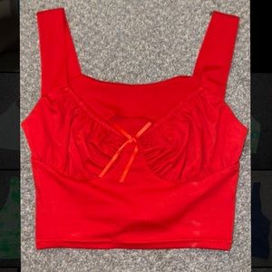 Red corset style tank
